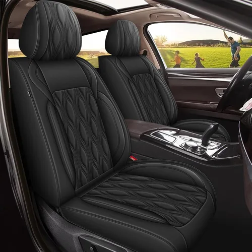 DISUTOGO Fundas de asiento de auto para Volvo XC40 2019-2023 2024 2025: juego completo de fundas de asiento de piel sintética, impermeables,