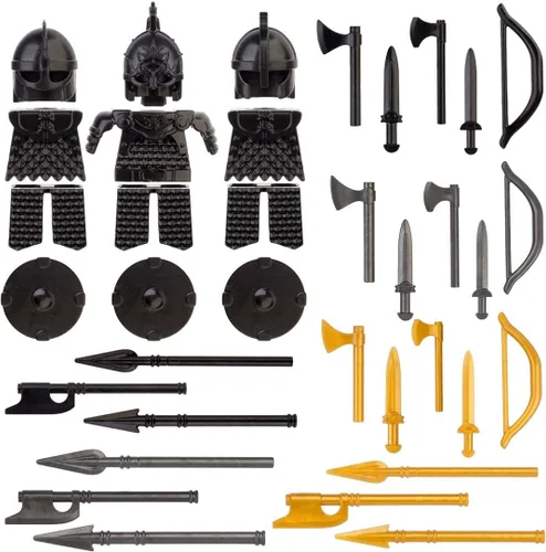 Miniatura 10 de ALiquid Juego de armas de minifiguras personalizadas, juego de armas personalizadas para minifiguras, juego de armas de soldado enano medieval