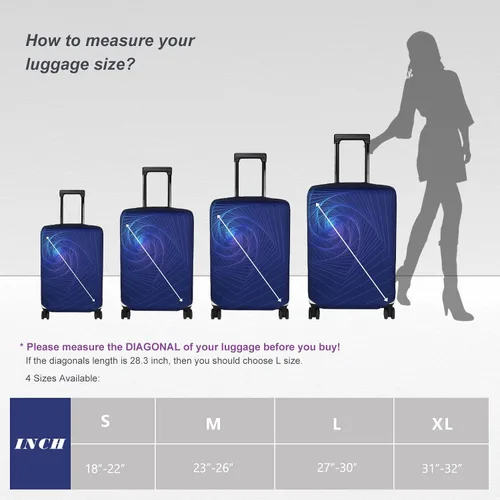 Miniatura 7 de Explore Land - Funda protectora para equipaje de viaje, protector de maleta, se adapta a maletas de 18-32 pulgadas