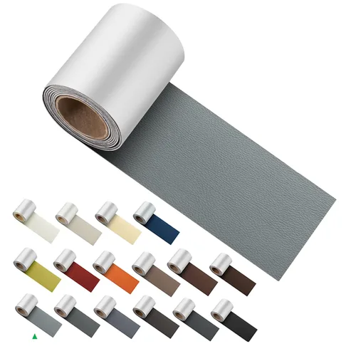 Miniatura 27 de ILOFRI Cinta de Parche de Reparación de Cuero 3x60 pulgadas, Respaldo de Fuerte Adhesión Autoadhesivo Kit de Reparación de Vinilo y Cuero para Sofá