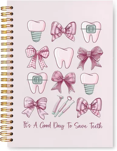 Miniatura 17 de Cuaderno de regalos para dentistas, asistente de higienista dental, regalos de oficina para mujeres, cuaderno de tapa dura en espiral de 5.5 x 8.3