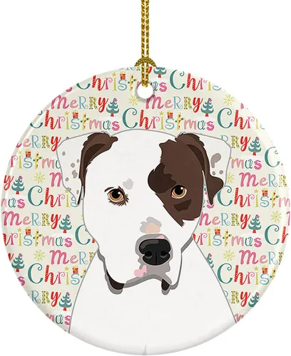 Miniatura 29 de Caroline's Treasures Bulldog Francés Azul de Navidad Adorno de Cerámica Decoraciones Colgantes para Árbol de Navidad para Hogar Navidad, Festividad