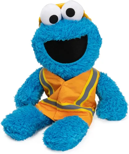GUND Sesame Street - Peluche oficial de Muppet de monstruo de la construcción, juguete de peluche prémium para edades de 1 año en adelante,