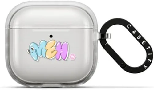Miniatura 4 de CASETiFY Impact Airpods (4.ª generación) - Funda con anillo, corazones transparentes de lunares, color escarcha