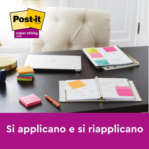 Miniatura 11 de Post-it Dispensador de notas Z, paquete de 2 almohadillas, 45 hojas por bloc, 2.992 in x 2.992 in, color turquesa, para una cómoda dispensación