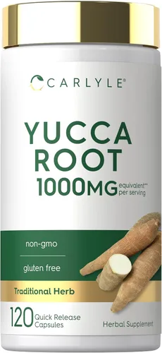 Carlyle Extracto de raíz de yuca | 120 cápsulas | Suplemento de hierbas | Sin OMG y sin gluten