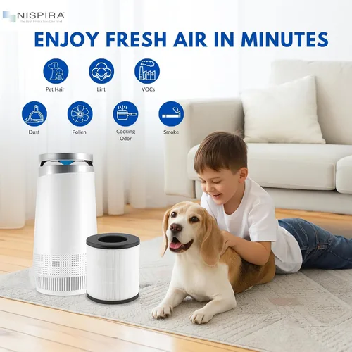 Miniatura 5 de Nispira TD-1300 CL-6070A TAP01 Filtros de repuesto True HEPA 4 en 1 compatibles con Tredy TD-1300, Tenergy Renair, Cool-Living, BEABA - Purificador