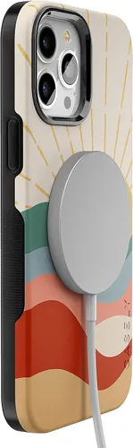 Miniatura 5 de Casely Funda para iPhone 13 Pro Max Here Comes The Sun Colorblock Sunset Compatible con MagSafe Diseño protector audaz