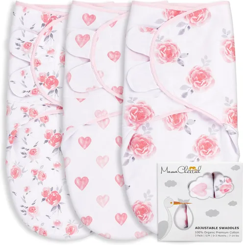 Miniatura 30 de Mama Cheetah Saco de envolver para bebés prematuros, saco de dormir orgánico para bebés prematuros, manta para envolver prematuros, envolturas