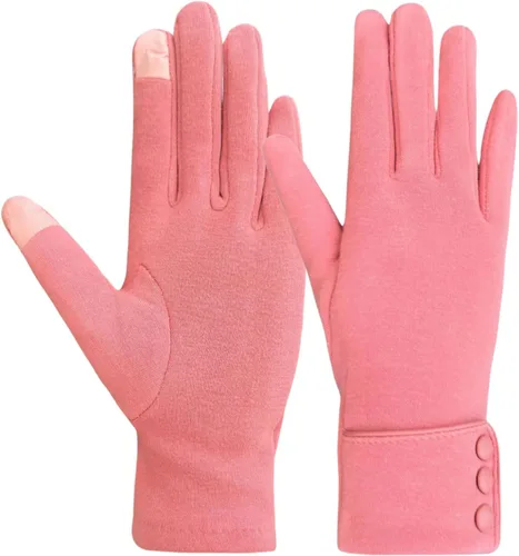 Miniatura 44 de Tomily - Guantes de forro polar para mujer con pantalla táctil