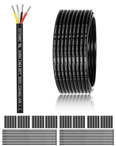 Miniatura 11 de Cable eléctrico de calibre 16, 4 conductores, 50 pies, UL 2464, cable de 16 AWG de 4 hilos, cable de cobre estañado de PVC trenzado calibre 16/4