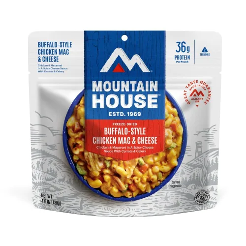 Miniatura 3 de Mountain House Buffalo Style Chicken Mac & Cheese Alimentos liofilizados para mochileros y campamentos Paquete de 6
