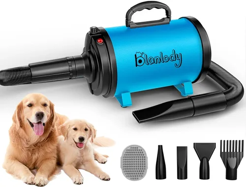 Miniatura 7 de Secador de pelo para perros de alta velocidad para aseo, soplado de 3800 W/5.2 HP para perros grandes, Sechoir Pour Chien con velocidad ajustable