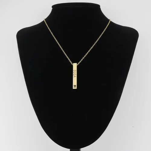 Miniatura 5 de ZWYQWN KPOP ARMY Collar de regalo para mujeres y niñas RM JIM JK V JIMIN J-HOPE SUGA Collar de cumpleaños para mujeres Metal Acero inoxidable