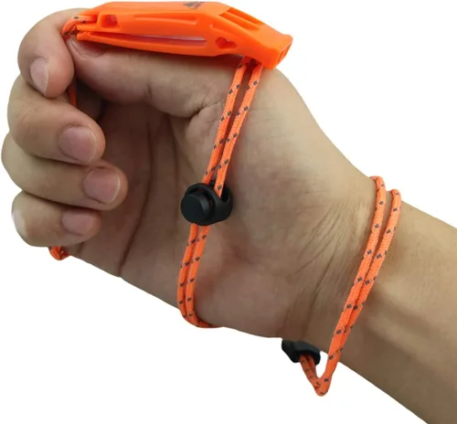 Miniatura 2 de LuxoGear Silbatos de emergencia con cordón de seguridad, silbato de supervivencia, para kayak, chaleco salvavidas, chaqueta, barco, pesca, barco