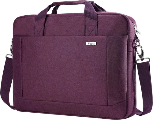Miniatura 11 de Voova - Bolso para laptop de 15, 15.6, 16 pulgadas, funda para computadora con bandolera, maletín expandible impermeable para negocios para hombres