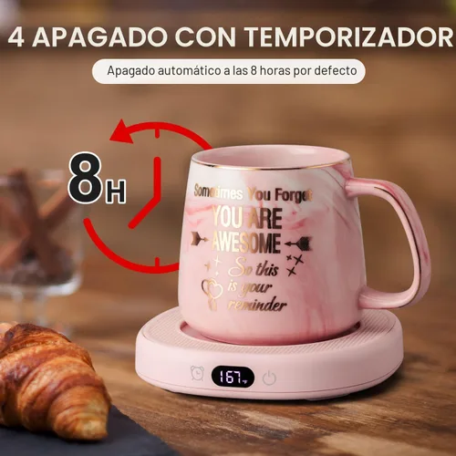 Miniatura 6 de Juego de tazas de café con 4 ajustes de temperatura, apagado automático de 8 horas
