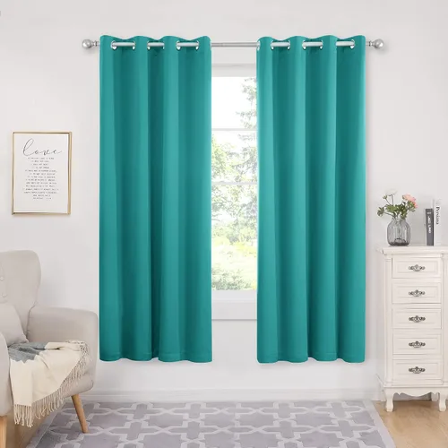Miniatura 154 de Deconovo Cortinas opacas 100% con forro negro, cortinas con ojales aisladas térmicamente que reducen el ruido, doble capa para oscurecer