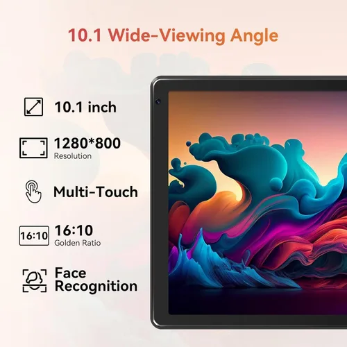 Miniatura 5 de Android Tablet with 10.1 inch 1280 * 800 IPS HD Touchscreen, Octa-Core Processor, 128GB Storage, 1TB TF Card Expandable, 5G/2.4G WiFi, BT 5.0,Dual