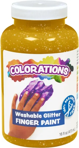 Miniatura 18 de Colorations Pinturas lavables para dedos, 16 fl oz, blancas, no tóxicas, cremosas, vibrantes, pintura para niños, manualidades, pasatiempos, Blanco