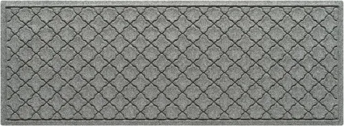 Bungalow Flooring Waterhog - Tapete para puerta de pasillo, 2 x 5 pies, fabricado en Estados Unidos, duradero y decorativo, antideslizante, Gris