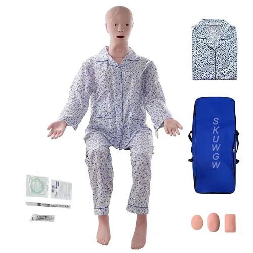 Maniquí médico para entrenamiento – Maniquí de enfermería de tamaño real femenino de 5.4 pies, maniquí de cuidado del paciente de cuerpo completo