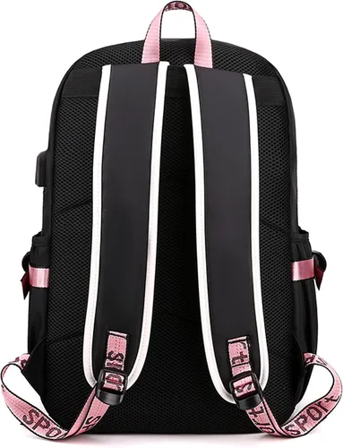 Miniatura 3 de Roffatide Anime Kuromi Print Business Casual Laptop Hombros Mochila Viaje Senderismo Daypacks Mochila Mochila 17 Pulgadas, Kurom B, Moderno