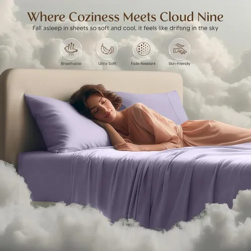 Miniatura 50 de Utopia Bedding Juego de sábanas Queen – Sábanas de 4 piezas para cama tamaño Queen, microfibra suave y transpirable, incluye 1 sábana bajera, 1 Gris