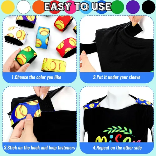 Miniatura 3 de Yinder 10 pares de soportes para manga de fútbol y sóftbol, clips de manga para camisas deportivas, accesorios