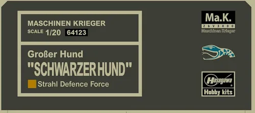Miniatura 7 de Hasegawa - Kit de modelo de interceptor humanoide no tripulado tipo espacial 1:20 'Großer Hund Schwarzerhund' (Ma.K.)