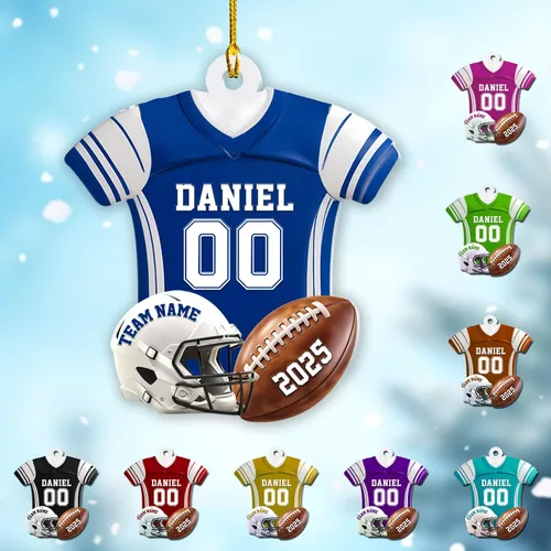 Miniatura 7 de Adorno de fútbol personalizado, para jugadores de fútbol, entrenadores, fanáticos, niños y adultos, decoración deportiva única de vacaciones