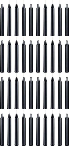 Miniatura 49 de MEGA CANDLES 20 piezas de velas cónicas mini sin perfume amarillas exquisitas, 10 cm de alto x 1 cm de diámetro, Campanas Mágicas, Encantamiento