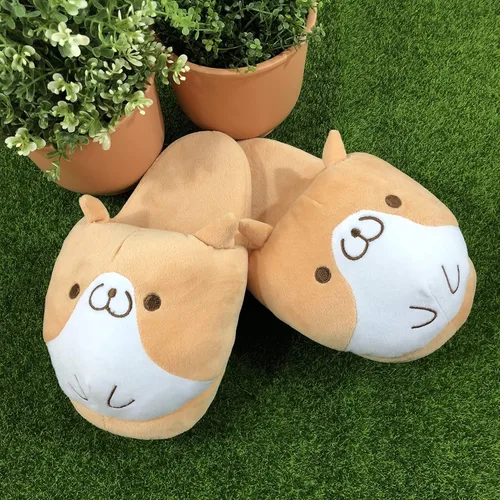 Miniatura 5 de Nayothecorgi Pantuflas Corgi suaves - Talla única, Naranja