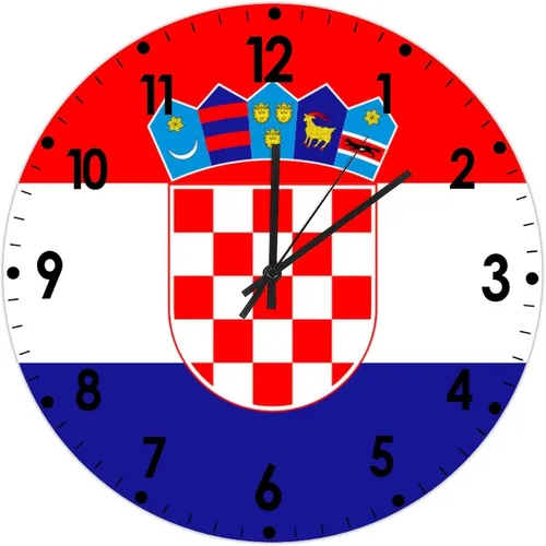 Miniatura 318 de Cheyan Reloj de pared con bandera de Canadá de 12 pulgadas, silencioso, sin tictac, de PVC, funciona con pilas, reloj redondo decorativo, regalo