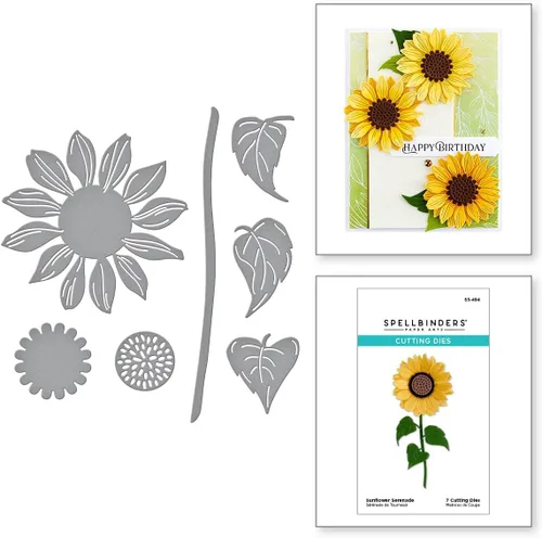 Miniatura 2 de Spellbinders Troqueles grabados con serenata de girasol S3-494