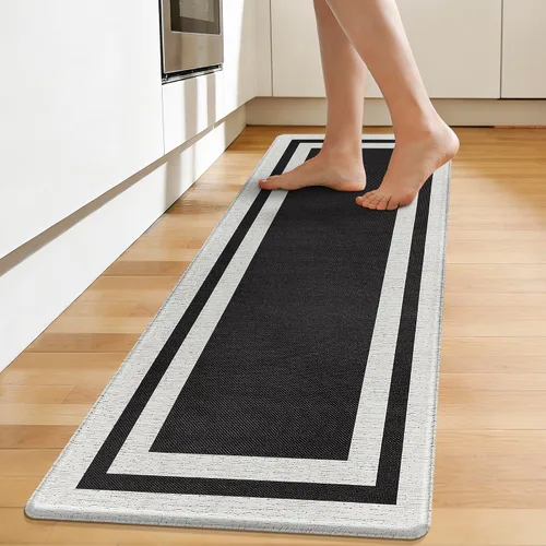 Miniatura 13 de Tapetes antifatiga para suelo de cocina, tapetes acolchados antifatiga de cocina de 17.3 x 27.5 pulgadas, impermeables, antideslizantes, de pie