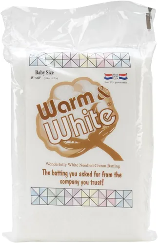Warm Company - Batea de algodón cálido y blanco de 45 x 60 pulgadas, tamaño de cuna