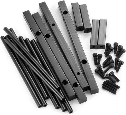 Miniatura 2 de RCHUBAM Ruedas de aleación de aluminio Estante de almacenamiento de neumáticos para 1/18 TRX4M Defender 1/24 Axial SCX24 RC Car (negro)
