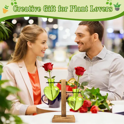 Miniatura 3 de XXXFLOWER Estación de propagación de terrarios de plantas, regalos para mamá, hija, esposa, amante de las plantas, bombilla hidropónica