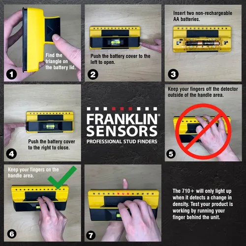 Miniatura 7 de ProSensor 710 + Stud Finder profesional con nivel de burbuja integrado y regla Amarillo