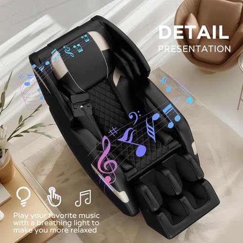 Miniatura 7 de Silla de masaje de cuerpo completo, silla de masaje de gravedad cero con modos automáticos, masaje con bolsa de aire, masaje de pies, calefacción