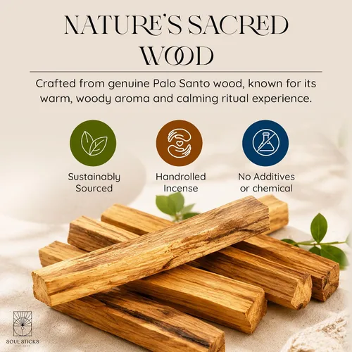 Miniatura 3 de SOUL STICKS Maya Palo Santo - Varillas de incienso limpiadoras 6 varillas por paquete fabricadas en Perú (Palo Santo)