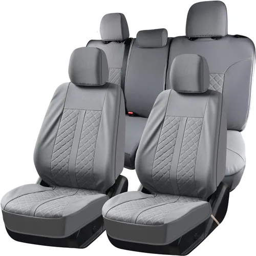 Miniatura 13 de Truckiipa Fundas de Asiento Automotrices Ajuste para Toyota Tacoma Asiento Delantero de Cuero Impermeable Cobertura Completa Fundas de Asiento