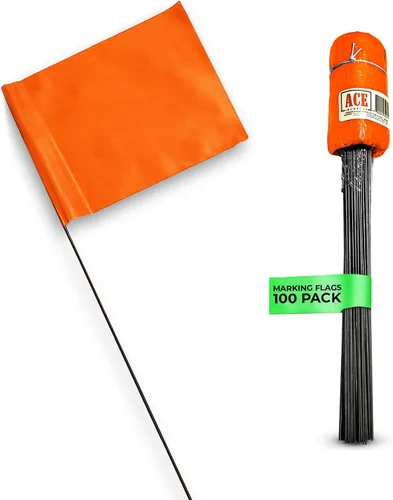 Miniatura 15 de Banderas blancas para marcar el patio, banderas invisibles de 4 x 5 x 15 pulgadas para perros, paquete de 100 unidades, marcador de entrenamiento