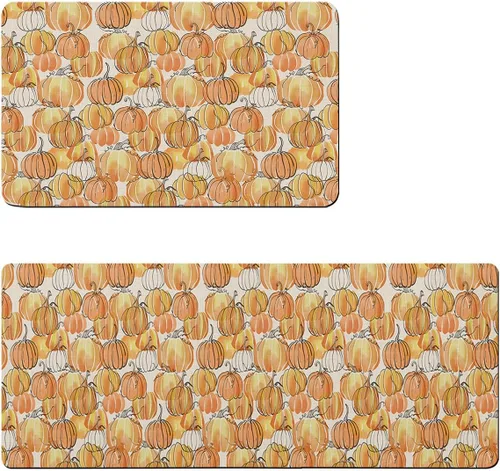 Miniatura 7 de Tapete de baño con diseño abstracto de calabazas para bañera, antideslizante, de secado rápido y absorbente, de tierra de diatomeas, para ducha