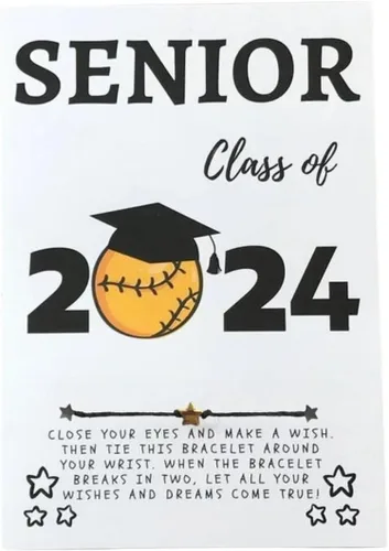 Miniatura 5 de Softball Wish Bracelet, Softball Gift, Team Gift, Softball Card, Graduation, Senior Year, Sports Team Party Favor Gift, Team Wish Gift