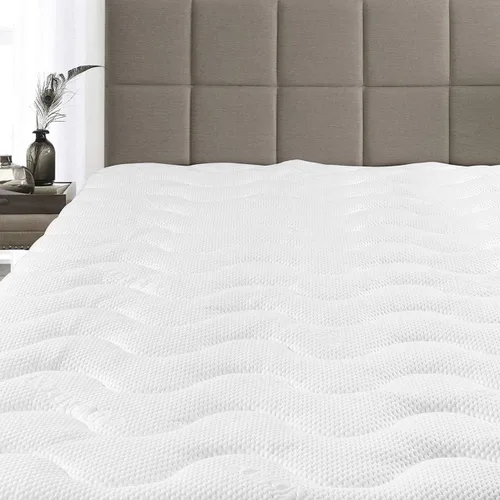 sheetsnthings Protector de colchón impermeable Lyocell de Eucalyptus Tencel Jacquard, tamaño matrimonial 54 x 76 pulgadas