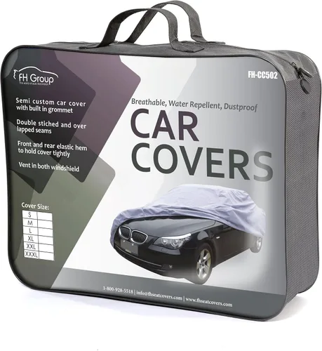 Miniatura 2 de FH Group C502-L - Funda universal para automóvil, no tejida, resistente, apta para automóviles de hasta 190 pulgadas