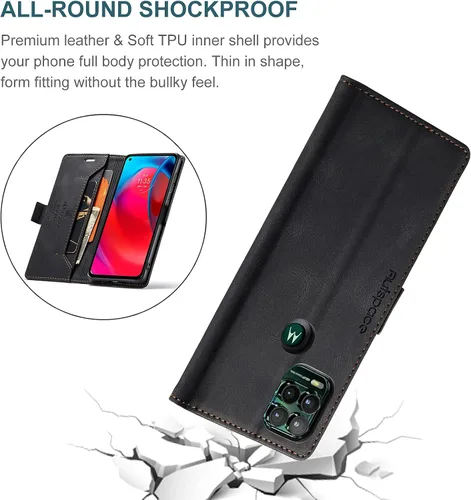 Miniatura 9 de HAII Funda para Moto G Stylus 5G 2021, de piel sintética, con tarjetero y soporte, cierre magnético, a prueba de golpes, para Motorola Moto G Stylus