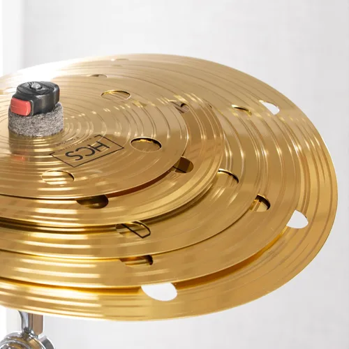Miniatura 10 de Meinl 40.6 cm Platillos Trash Stack (2 unidades) con agujeros - Acabado tradicional HCS de latón para juego de tambores, fabricado en Alemania